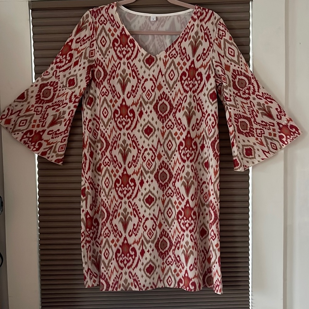 Mod Dress Ikat like print size small
